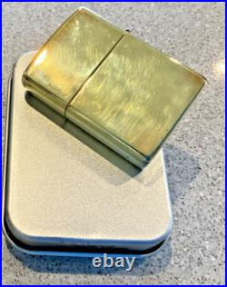 Brand New 1996 ZIPPO Lighter Very Rare INDIAN CIGAR TRADER Emblem Solid Brass