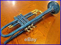 Brand New King 600 Trumpet, Beautiful Marbled Blue Finish! Very Rare MSRP $1245