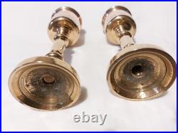 Brass & Copper Antique Goblets Rare Very Heavy Gauge Pair Ceremonial Cups