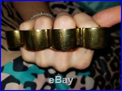 Brass Knuckle Self Defense Belt Buckle (Heavy Duty)\(Solid)/(Very Rare) 3/4wide