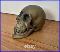 Brass Metal Skull 15cms Very Heavy Antique And Rare $180 Free Postage SBMS1