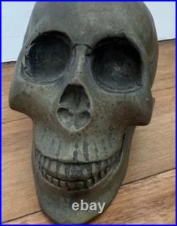 Brass Metal Skull 15cms Very Heavy Antique And Rare $180 Free Postage SBMS1