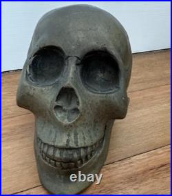 Brass Metal Skull 15cms Very Heavy Antique And Rare $180 Free Postage SBMS1