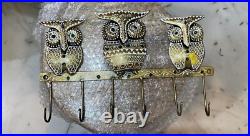 Brass Owl Beautiful Carving Keyholder Unique Vintage Piece Collectible Very Rare