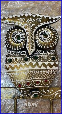 Brass Owl Beautiful Carving Keyholder Unique Vintage Piece Collectible Very Rare