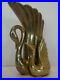 Brass-Swan-Vase-Duo-Very-Heavy-Cute-Rare-Made-in-Korea-Excellent-Used-Condition-01-dr