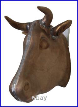 Bronze Bull Head E. G. Washburne Weathervane Head Only- Very Rare Size