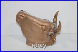 Bronze Bull Head E. G. Washburne Weathervane Head Only- Very Rare Size