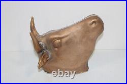 Bronze Bull Head E. G. Washburne Weathervane Head Only- Very Rare Size