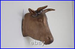 Bronze Bull Head E. G. Washburne Weathervane Head Only- Very Rare Size