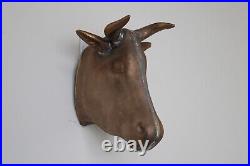 Bronze Bull Head E. G. Washburne Weathervane Head Only- Very Rare Size