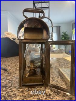 Brooks Brothers Hanging Brass Cabin Lantern Antique Very Rare