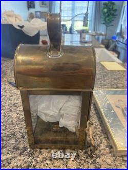 Brooks Brothers Hanging Brass Cabin Lantern Antique Very Rare