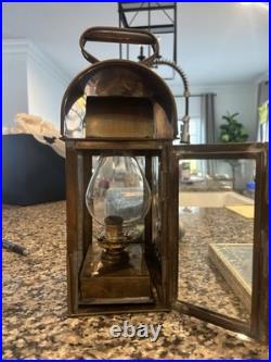 Brooks Brothers Hanging Brass Cabin Lantern Antique Very Rare