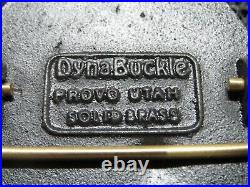 Bullfrog Nautical Ship Wheel Brass Belt Buckle! Vintage! Very Rare! Dynabuckle