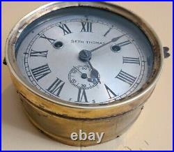 C. 1890 Very Rare Seth Thomas Marine Lever Bell Over Yacht Clock Working Order