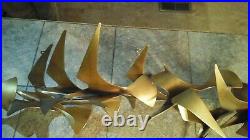 C Jere Rare Birds In Flight 1980 Brutalist Wall Sculpture Metal Brass Very Cool