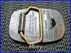 CALIFORNIA POLICE CHIEFS BRASS BELT BUCKLE! VINTAGE! VERY RARE! 1980s! #140! USA