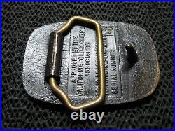 CALIFORNIA POLICE CHIEFS BRASS BELT BUCKLE! VINTAGE! VERY RARE! 1980s! #140! USA