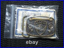 CALIFORNIA POLICE CHIEFS BRASS BELT BUCKLE! VINTAGE! VERY RARE! 1980s! #140! USA