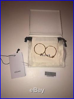CELINE KNOT LARGE HOOPS IN BRASS WithGOLD FINISH VERY RARE