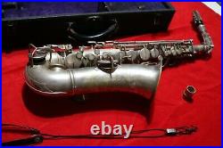 CG Conn Elkhart Ind. USA Silver Alto Saxophone SN# M151548 -Very Rare