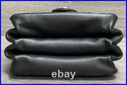 CHANEL CC Straight Lined Black Lizard Mini Flap Shoulder Bag VERY RARE EXOTIC