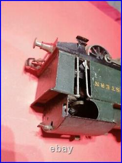 CLOCKWORK TANK ENGINE TRAIN great Western 732 very Rare brass pendulum movement