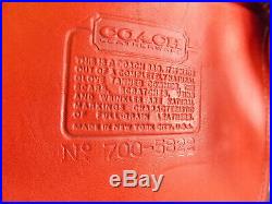 COACH Vintage Duffle Sac Feed Bag New York City 9085 Brass RED Made in VERY RARE