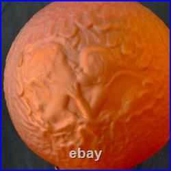 CUPID AND PSYCHE Fostoria Very Rare Antique GWTW Banquet Oil Lamp 1900 Gorgeous