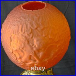 CUPID AND PSYCHE Fostoria Very Rare Antique GWTW Banquet Oil Lamp 1900 Gorgeous