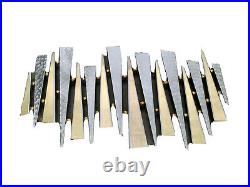 CURTIS JERE WAVE Brutalist WALL SCULPTURE VERY RARE 1980s MCM ARTISAN HOUSE