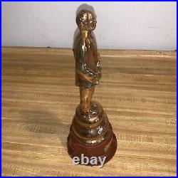 Carl Benz Mercedes Founder Brass Plated Heavy Statue Very Nice Rare Display Item