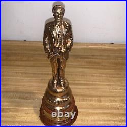 Carl Benz Mercedes Founder Brass Plated Heavy Statue Very Nice Rare Display Item