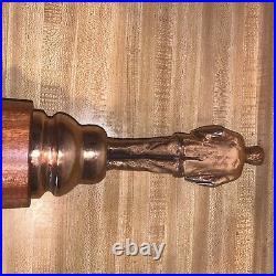 Carl Benz Mercedes Founder Brass Plated Heavy Statue Very Nice Rare Display Item