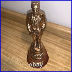 Carl Benz Mercedes Founder Brass Plated Heavy Statue Very Nice Rare Display Item