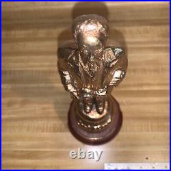 Carl Benz Mercedes Founder Brass Plated Heavy Statue Very Nice Rare Display Item