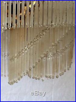 Chandelier-Renovation Project, Spares-Art Deco, Crystal/Glass -Very Rare 48cm