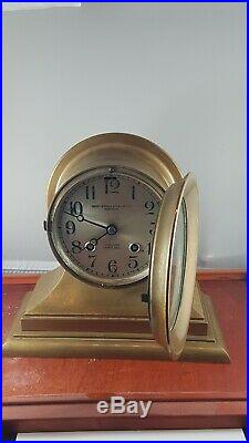 Chelsea ship Bell Henry Birks & sons clock, VERY RARE, serviced works good