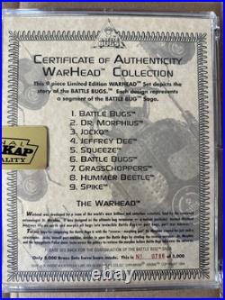 Chromium Graphics KromeFX Brass Coin Battle Bugs Warhead Collection-Very rare