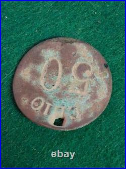 Clio Plantation 50 Cent Token Livingston Parish Louisiana La. Very Rare