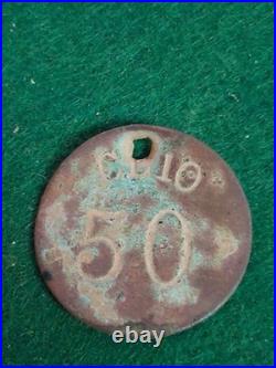 Clio Plantation 50 Cent Token Livingston Parish Louisiana La. Very Rare