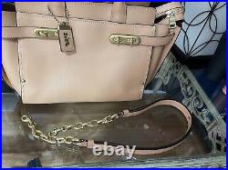 Coach 1941 DOUBLE Swagger APRICOT leather Brass VERY RARE Color