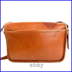 Coach 9850 Compartment Mahogany Leather Shoulder Bag Stamped Irregular Very Rare