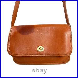 Coach 9850 Compartment Mahogany Leather Shoulder Bag Stamped Irregular Very Rare