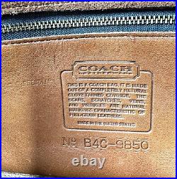 Coach 9850 Compartment Mahogany Leather Shoulder Bag Stamped Irregular Very Rare