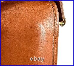 Coach 9850 Compartment Mahogany Leather Shoulder Bag Stamped Irregular Very Rare