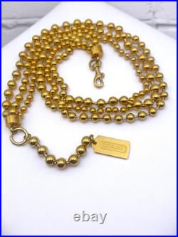 Coach Vintage Multi Strand Ballchain Gold Plated Necklace or Hip Belt Very Rare