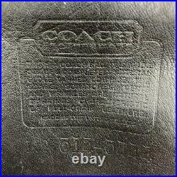 Coach Vintage Very Rare 0444 Black Raw Leather Light Shoulder Tote Bag Purse