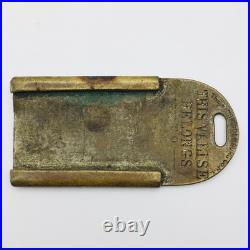 Coldwater Michigan Arlington Hotel Antique Brass Baggage Tag 1905 Era Very Rare